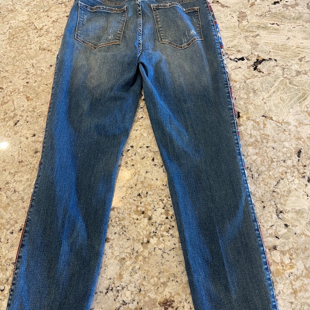 Judy Blue Relaxed Fit Jeans Women’s 9/29 Western Aztec Boho Southwest Embroidery - Picture 5 of 10